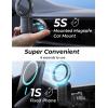 imageLISEN Fits MagSafe Car Mount  Magnetic Phone Holder for CarCar Accessories for Men Women for iPhone 16 15 14 13 12 Pro Max PlusSamsung Galaxy Valentines Gifts for Men Women Him HerBlackSliver