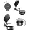 imageLISEN Portable Vacuum Magnetic Phone Holder Stand Electric Vacuum Suction Phone Holder for MagSafe Suction Cup Phone Mount Foldable for iPhone 16e1615141312 ProPro Maxsilver