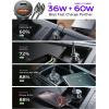 imageLISEN USB C Car Charger Fast Charging Dual Port PD 65W Car Charger USB C Super Fast Cigarette Lighter Adapter All Metal Fast Car Charger for iPhone 16 Pro Max 15 14 iPad Samsung Galaxy BlackBlack
