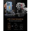 imageLISEN Universal Car Phone Mount Foldable Gravity Carrier with Metal Hook Clip Compatible with iPhone 14 13 12 Samsung Galaxy S22 S21 Note 20 OnePlus 10 Pro TracFone LG