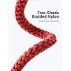 imageLISEN iPhone Charger Cable USB A to Lightning CableSturdy Nylon Braided Fast Charging Cord Compatible with iPhone 11ProXXs MaxXR8 Plus 7 Plus6 iPad66FTRedRed