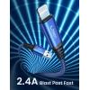 imageLISEN iPhone Charger Lightning Cable MFi Certified 2Pack 6FT Nylon Braided 24A Fast Charging iPhone Charging Cord Compatible with iPhone 13 Mini 13 12 11 Pro Max XR XS Max X 8 7 6 Plus SE iPad