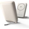 imageLISEN 45W Total Qi2 MagSafe Power Bank 10000mAh Super Fast Charging  Soft Touch Silicone with Metal Foldable Stand for iPhone 1615141312 Samsung Galaxy S25 S24 with MagSafe CasesWhite