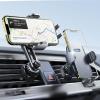 imageLISEN Cell Phone Car Mount for iPhone Enjoy Never Blocking Universal Car Phone Holder Vent Phone Mount for Car 2 Hook Kit Hands Free Phone Car Mount Fits iPhone 15 14 13 Pro Max Plus SamsungBlack