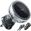 imageLISEN for 15w MagSafe Car Mount Charger  Fastest Cooling Charger Magnetic Phone Wireless Charging Mount for iPhone 1615141312 Pro MaxPlusMini  Ice Cooler Magnetic Phone Holder BlackSliver
