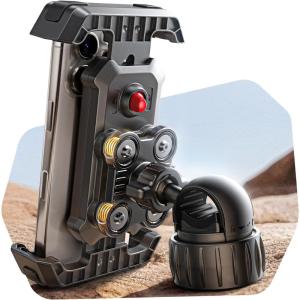 imageLISEN Bike Phone Holder AntiVibration Motorcycle Phone Mount Bicycle Phone Holder Handlebar Phone Mount Scooter Ebike Accessories Bicycle Accessories for iPhone Samsung Google Pixel BlackBlack
