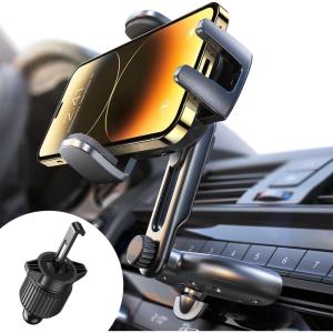 imageLISEN CD Phone Holder for CarAdjustable CD Slot Phone Mount Holder for iPhone Ultra Sturdy Cell Phones Holders for Your Car Accessories for Women for iPhone 16e 16 Samsung S25 S24 All PhonesBlackBlack