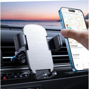 imageLISEN Car Phone Holder Mount Military Stable 2025 Universal Phone Holders for Your Car Vent Phone Mount Cell Phone Car Mount Clamp for iPhone 16 Car Mount for iPhone 16 Pro Max Smartphones BlackSilver