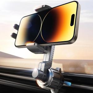 imageLISEN Phone Mount for Car Vent Never Blocking 360 Rotatable Car Phone Holder Mount Air Vent Clip Hands Free Cellphone Car Mount for iPhone 16 Pro Max Plus 16e 15 14 13 Samsung Android BlackBlack