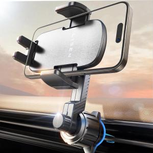 imageLISEN Phone Mount for Car Vent Never Blocking 360 Rotatable Car Phone Holder Mount Air Vent Clip Hands Free Cellphone Car Mount for iPhone 16 Pro Max Plus 16e 15 14 13 Samsung Android BlackSilver