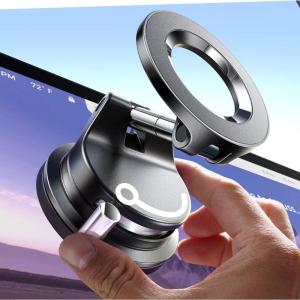 imageLISEN Suction Cup Phone Mount 360 Adjustable for MagSafe Car Mount 360 Rotatable Magnetic Phone Mount Vacuum Magnetic Phone Holder Suction Cup Phone Stand for iPhone 16 Pro Max 15 14 13 12 Plus