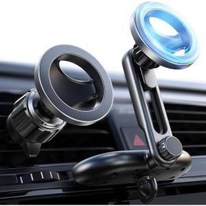 imageLISEN for MagSafe CD Phone Holder for Car Mount Angle Adjustable Magnetic Phone Holder for iPhone Magsafe Car Mount CD Slot Hands Free CD Player Phone Mount for iPhone 15 Pro Max Plus Galaxy
