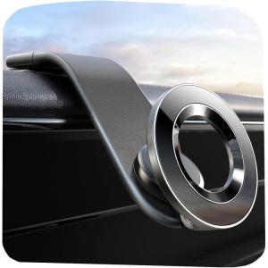 imageLISEN for MagSafe Car Mount Dashboard Magnetic Phone Holder for Car Compatible with iPhone 15 14 13 12 Pro Plus Max Mini Bendable Magnet Car Phone Holder Mount for Dashboard Windshield