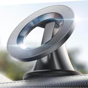imageLISEN for Magnetic Phone Mount Mini 540 Rotating Magnetic Phone Holder for Car Dash Mag Safe Car Mount Magsafe Rotatable Car Magnet Mount for iPhone 16 Pro Max 15 14 13 12 BlackBlack