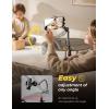 imageLISEN Phone Holder for Bed Desk 3rd Upgrade Cell Phone Stand for DeskRecording iPhone Mount for Gooseneck iPhone Holder for Filming Camera Laying DownBed Accessories Flexible Arm Clamp Clip StandBlack