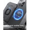 imageLISEN for Magsafe Wallet RFID Strongest Magnetic iPhone Wallet for Apple Wallet Magsafe with AdjustableBlack Accessories for Magsafe Wallet Stand Magnetic Wallet for iPhone 16151413 Pro Max