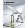 imageLISEN for iPad Stand Holder Adjustable Tablet Stand for Desk 2025 for iPad Accessories Rotating Display Stand PC Office Accessories for Desk Women Kindle Table MountPSSwitch iPhone 129quot47quotSliver