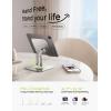 imageLISEN for iPad Stand Holder Adjustable Tablet Stand for Desk 2025 for iPad Accessories Rotating Display Stand PC Office Accessories for Desk Women Kindle Table MountPSSwitch iPhone 129quot47quotSliver