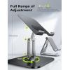 imageLISEN for iPad Stand Holder Adjustable Tablet Stand for Desk 2025 for iPad Accessories Rotating Display Stand PC Office Accessories for Desk Women Kindle Table MountPSSwitch iPhone 129quot47quotBlack