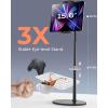 imageLISEN iPad Stand  Portable Monitor Holder Adjustable Tablet Stand Thick Case Friendly Fits 47quot156quot iPad Pro Air Mini Fire Tab Nexus Kindle BlackBlack