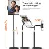 imageLISEN iPad Stand  Portable Monitor Holder Adjustable Tablet Stand Thick Case Friendly Fits 47quot156quot iPad Pro Air Mini Fire Tab Nexus Kindle BlackBlack