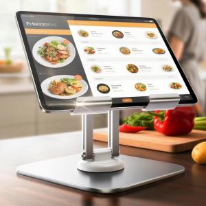 imageLISEN for iPad Stand for Desk2025 Adjustable Tablet Stand Holder Metal iPad Holder Switch MountDesk Accessories for Women Men ipad Mount Kitchen Fits 4129quot TabletMonitorSwitchiPhoneKindleSilver