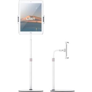 imageLISEN iPad Stand  Portable Monitor Holder Adjustable Tablet Stand Thick Case Friendly Fits 47quot156quot iPad Pro Air Mini Fire Tab Nexus Kindle Black NEW Upgraded  Elegant White