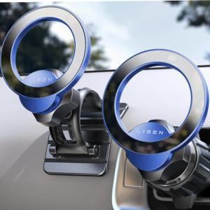 imageLISEN for MagSafe Car Mount 95 Increase Magnetism Magnetic Phone Holders for Your CarCar Accessories for Men Women Truck 360 Dashboard Vent Phone Mount for Garmin GPS Fit iPhone 16 15 14 13 12Blue