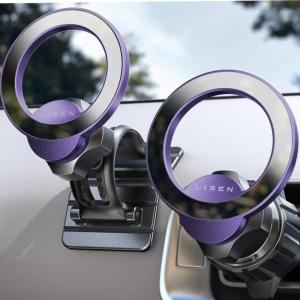 imageLISEN for MagSafe Car Mount 95 Increase Magnetism Magnetic Phone Holders for Your CarCar Accessories for Men Women Truck 360 Dashboard Vent Phone Mount for Garmin GPS Fit iPhone 16 15 14 13 12Purple
