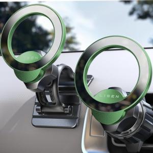 imageLISEN for MagSafe Car Mount 95 Increase Magnetism Magnetic Phone Holders for Your CarCar Accessories for Men Women Truck 360 Dashboard Vent Phone Mount for Garmin GPS Fit iPhone 16 15 14 13 12Green