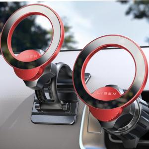 imageLISEN for MagSafe Car Mount 95 Increase Magnetism Magnetic Phone Holders for Your CarCar Accessories for Men Women Truck 360 Dashboard Vent Phone Mount for Garmin GPS Fit iPhone 16 15 14 13 12Red