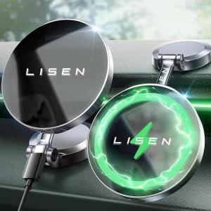 imageLISEN for Magsafe Car Charger Dashboard 360 Rotatable Mag Safe Charger Car Mount iPhone 16 Pro Max Ultra Magnetic Wireless Car Charger for Car Mount for iPhone 15 14 Pro Max BlackBlack