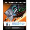 imageAINOPE 90W Super Fast Car Charger USB CInvisible Cigarette Lighter AdapterMiniampampMetal Type C Car Charger Fast Charging Fit Samsung Galaxy S25 S24 Ultra PlusiPhone 16 15 14 13 12 Pro Max PlusBlackBlack