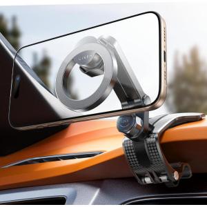 imageLISEN for Magsafe 360 Degree Rotation Dashboard Car Phone Holder Strong Compression Clamp Clip on Dashboard Cell Phone Holder Multifunctional MagSafe Magnetic Car Phone Mount for iPhone 16 15 14 13Black
