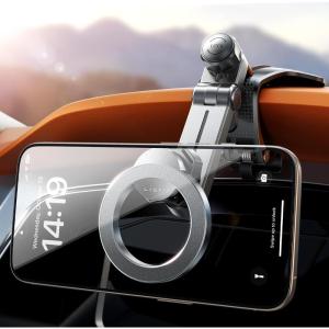 imageLISEN for Magsafe 360 Degree Rotation Dashboard Car Phone Holder Strong Compression Clamp Clip on Dashboard Cell Phone Holder Multifunctional MagSafe Magnetic Car Phone Mount for iPhone 16 15 14 13Gray