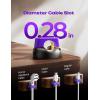 image8Pack Desk Cord Organizers 1S SnapOn Charging Cable Holder LISEN Cord Holder for Nightstand with 4 Extra Strong Adhesive Pads Wire Organizer for Nightstand Home Wall Car Desktop Purple