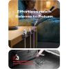 image8Pack Desk Cord Organizers 1S SnapOn Charging Cable Holder LISEN Cord Holder for Nightstand with 4 Extra Strong Adhesive Pads Wire Organizer for Nightstand Home Wall Car Desktop Purple