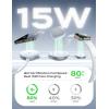 imageLISEN 2X Faster Charging Speed  15W QI2 Magsafe Charger Stand Cube 3 in 1 Charging Station Apple MagGo Travel Charger for Multiple Devices for iPhone AirPods Apple Watch 30W Charger Included