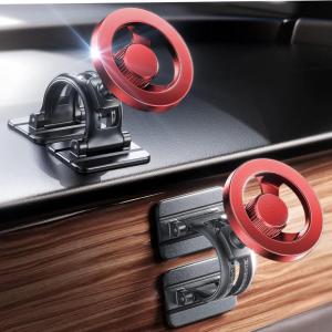 imageLISEN for MagSafe Car Mount Strongest Magnets Magnetic Phone Holder for Car Hands Free iPhone Dash Phone Mount Fit for iPhone 14 13 12 Pro Max Plus Mini MagSafe Case RedRed