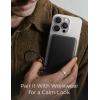 imageLISEN CardMag Magnetic Power Bank for iPhone and Apple WatchAlloy Ultra Slim 10000mAh MagSafe Portable Charger with Built in Cable for iPhone 1615 SeriesMagSafeApple Watch S10S9S8SEBlack
