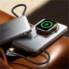 imageLISEN CardMag Magnetic Power Bank for iPhone and Apple WatchAlloy Ultra Slim 10000mAh MagSafe Portable Charger with Built in Cable for iPhone 1615 SeriesMagSafeApple Watch S10S9S8SEGrey