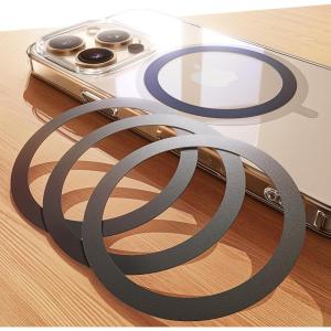 imageLISEN UltraThin04mm for Magsafe Sticker Powerful Magsafe Ring Magnet Compatible with Magsafe Magnetic Wireless Charger for iPhone 16 Pro Max 15 14 13 12 SeriesSamsung 4 PackBlackBlack