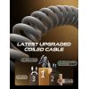 imageLISEN Coiled USB C Cable 2 Pack for Android Auto ampamp CarPlay Cable 4FT Short USB A to USB C Cable Compatible with iPhone 1615 Samsung Galaxy S25S24S23 A15A14 Google Pixel 98 Moto TCLBlackGrey