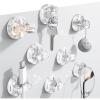 image8Pack Magnetic Cable Clips 1S SnapOn Cord Holder LISEN Desk Organizers and Accessories with 4 Extra Strong Adhesive Pads Wire Organizer for Nightstand Home Wall Car DesktopTransparent