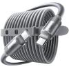 imageLISEN Chubby Cable 10FT100W Soft Silicone USB C to USB C Fast Charging Cable USBC to USBC for Switch 2 iPhone 16 Pro Max Charger Cord Samsung Z Flip 7S25 iPhone 15 MacBook ProAir iPad ProGrey
