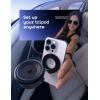 imageLISEN Electric Retractable Car Phone Mount Content Creator MagSafe Suction Cup Phone Mount Vacuum Magnetic Phone Holder fit Windshield Smooth Surface Vlogging for 17 iPhone 16e 16 Pro Max 15 14 13 12Space Gray