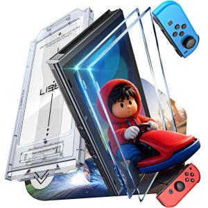 imageLISEN 3Pack Screen Protector for Nintendo Switch 2 2025 Upgrade ANTIGLARE ampamp Auto Alignment Kit Tempered Glass Accessories Switch2 Longest Durable Full Coverage switch 2 HD ClearNintendo Switch2017