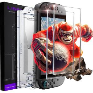 imageLISEN 3Pack Screen Protector for Nintendo Switch 2 2025 Upgrade ANTIGLARE ampamp Auto Alignment Kit Tempered Glass Accessories Switch2 Longest Durable Full Coverage switch 2 HD ClearNintendo Switch 2 2025