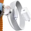 imageLISEN 2025 5W for Apple Watch Series 11 Ultra 3 Charger Fast Charging USB C 20W Block 33FT iWatch Charger Magnetic Charging Cable for iWatch Ultra 32 Series 11 10 9 8 7 SE3 Smart Clip AccessoriesWhite