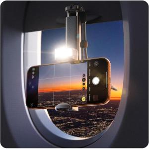 imageLISEN Best Airplane Gadgets Airplane Phone Holder with Light inFlight Comfort Travel Essentials for Flying Gift for Women Her Long Flight Must Haves Essentials Travel Accessories for Women Men